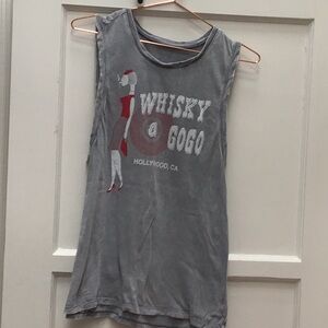 Whiskey A GOGO Hollywood Ca. Distressed Sleeveless tank Size S/M